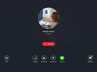 Ongoing Call - Chat App for Web #5 app fullscreen mode messages video call webchat