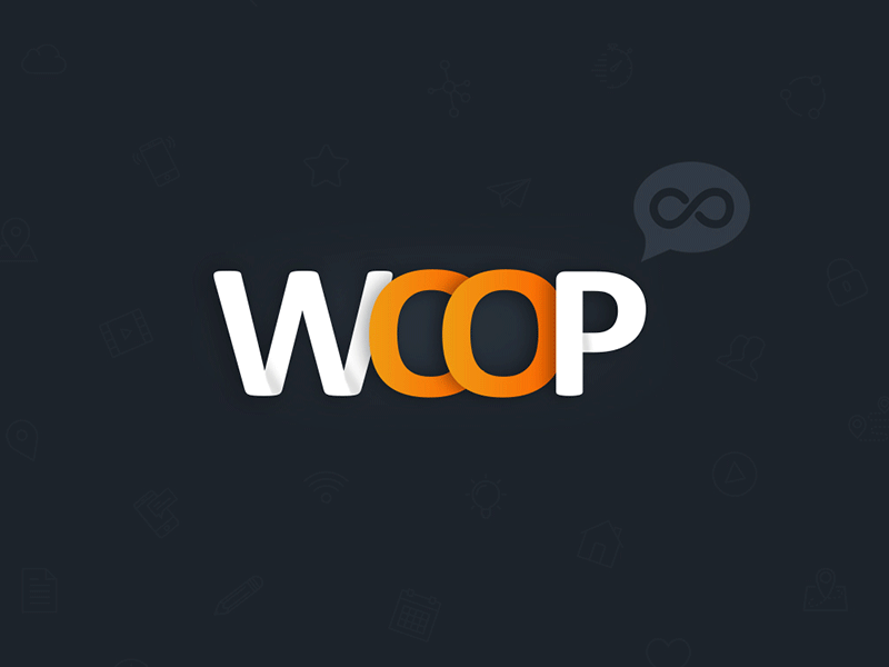 Woop Logo - Chat App #9 animation app based branding chat graphic logo motion ui web woop