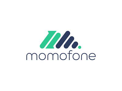 MOMOFONE app branding design logo minimal type typography vector web website
