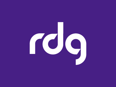 RDG logo branding logo minimal type typography vector