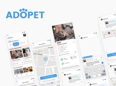 ADOPET - Pet Adoption App Case Study case study mobile app ui uidesign ux uxdesign