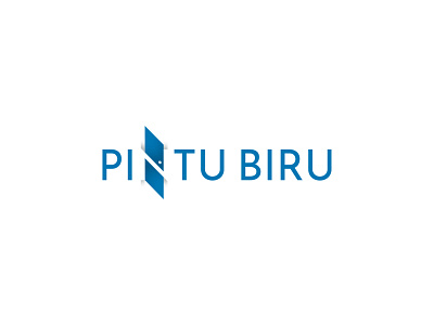 Logo Pintu Biru blue brand brand design branding design door illustration logo logodesign