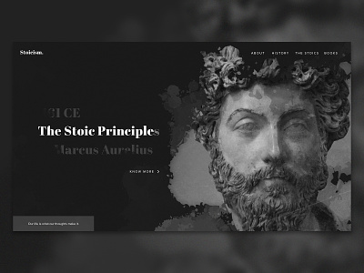 Stoicism adobe xd photoshop stoicism ui webdesign website