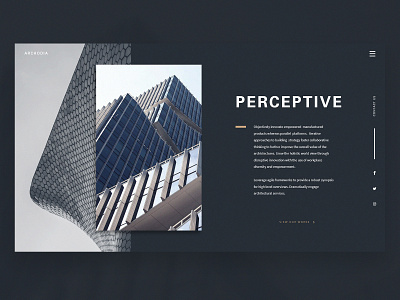 Archodia architecture business minimal portfolio ui design uxdesign webdesign website website concept