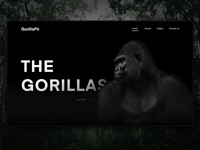 GorillaPit adobe xd animal gorilla minimal photoshop ui ui design user experience web design website website concept