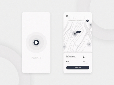 Parkit adobe xd art graphic design logo minimal parking parking app ui design uiux ux