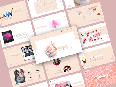 girlpinks minimal creative presentation creative minimal pink presentation template