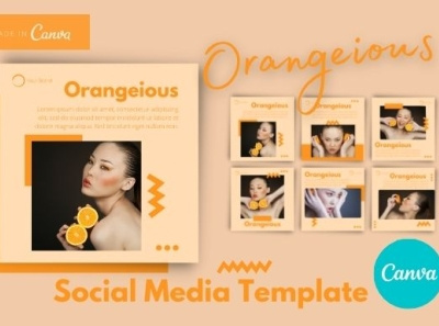 Orangeious social media templates biolink canva canva template carousel creative design instagram feed social media