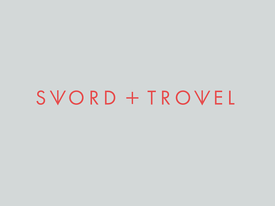 Sword and Trowel brand identity logo sword trowel