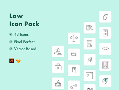 Law Icons adobe advocate appdesign appdesigner hubspot icon icon set iconography illustrator jail law police prison sketch sketchapp webdesign webdesigns wordpress