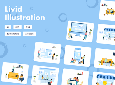 Livid illustration adobe aillustrator blog branding campaign email grpahics home homepage icons icons pack illustrations landing promotion sketch typography ui ux uxui