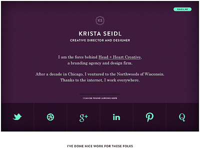 kristaseidl.com Redesign self promo web