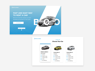 Car Rental branding website design