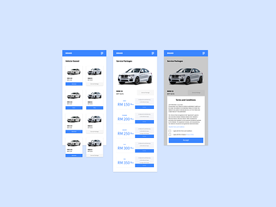 Car Service mobile app design ui ux