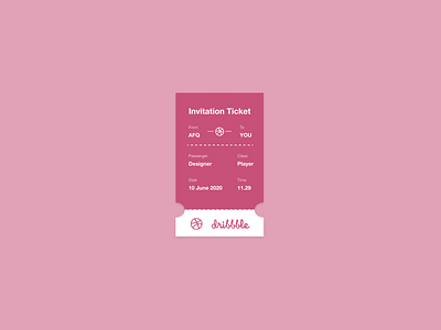 Dribbble Ticket