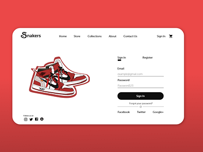 Snakers Website online store ui website