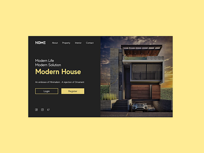 Modern House Company website design