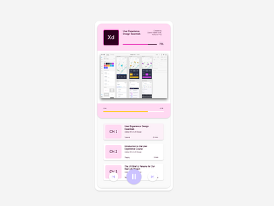 Learning page mobile app design