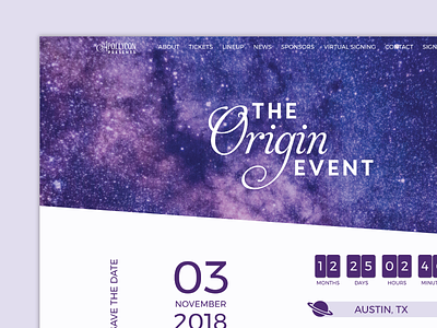 The Origin Event genesiswp purple space woocommerce wordpress