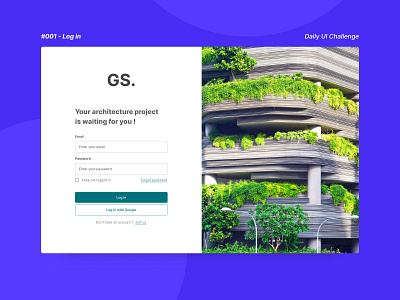 Daily UI #001 - Log in