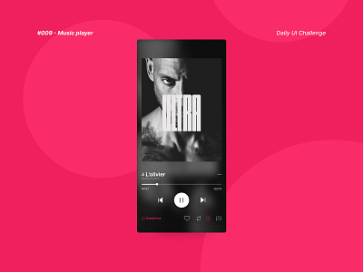 Daily UI #009 - Music player challenge dailyuichallenge graphic design music player ui uichallenge web