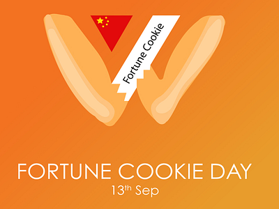 Happy Fortune cookie day! branding celebration creative design illustration