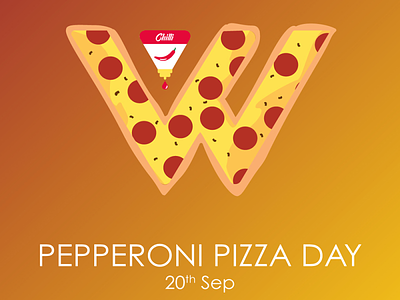 Happy Pepperoni Pizza day! branding celebration colored design illustration