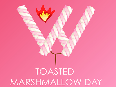 Happy Toasted Marshmallow Day! branding colored creative design inspiration