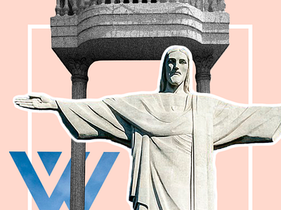 What'zhat classics - the Christ the redeemer branding brasil christ corcovado creative design identity illustration illustrator inspiration mashup pinky redeemer