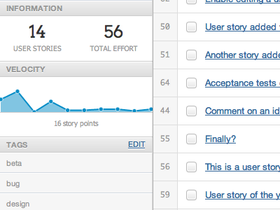 Project Backlog: Preview 2 - Sidebar scrummage webapp