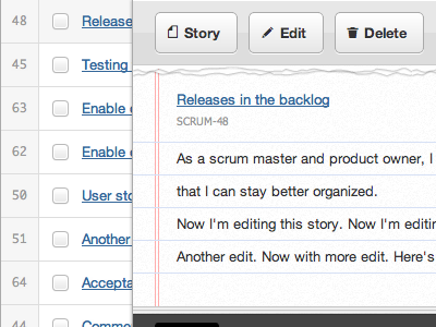 Project Backlog: Preview 3 - User Story scrummage webapp