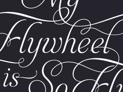 flywheel fancy letterpress script typography
