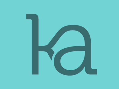 K plus A ligature logo monogram type wedding