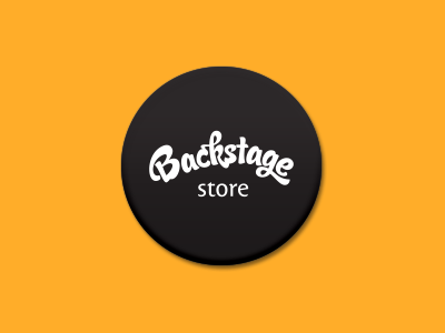 Backstagestore branding design digital furniture graphic design logo design rock triocom typography yellow