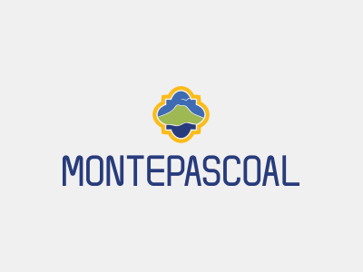 Montepascoal blue brand branding construction design grid logo logo design logomarca yellow