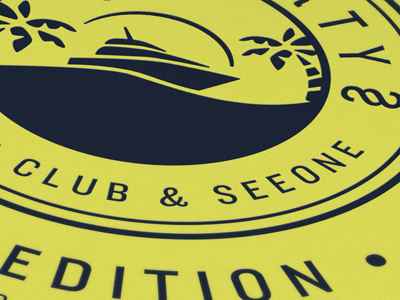 Boat Party - Dining Club & Seeone II beach boat icon design logo logo design music party poster wib