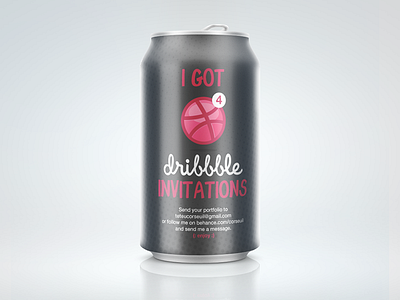 4 Invitations! can dribbble drink hurry idea invitation invite pink rose