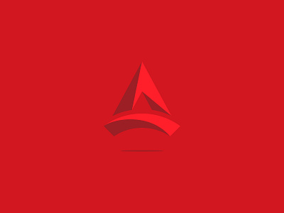 Architecture logo test 1 arc architecture brand float icon levitate logo logo design pyramid red triangle