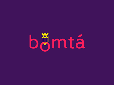 Bomtá - intelligent communication bird brand branding design eyes letter letters logo logotype minimalist negative owl