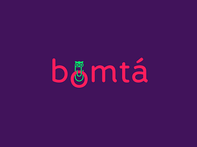 Bomtá - intelligent communication bird brand branding design eyes letter letters logo logotype minimalist negative owl