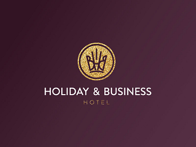 Holiday & Business Hotel business colours design gold holiday hotel hotels logo luxury rich wine