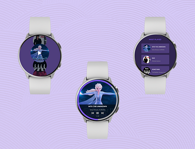 Music App for smart watch adobe illustrator adobe xd adobexd android watch app app ui design homepage minimalist smartwatch smartwatchui ui ux