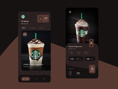 Starbucks App adobe illustrator adobe xd adobexd app branding coffee coffee app coffee shop design homepage minimalist starbucks ui ux