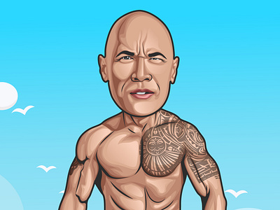 The Rock Caricature