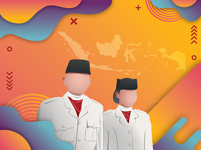 Illustration Paskibra Indonesia