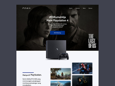 Playstation 4 Pro Landing Page clean figma games gaming landing page minimalist playstation4 promotion userinterface web design website