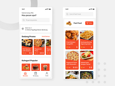 Food Order App Concept - Light Theme