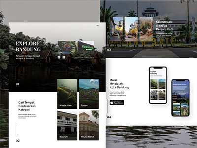 Explore Bandung Website adobexd app bandung clean explore minimalist nature userinterface web design webapp website