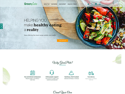 Homepage for eat clean website homepage design webdesign
