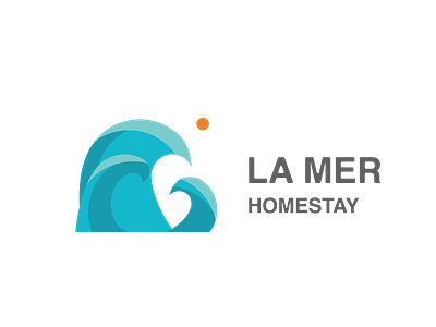 Logo for "La mer" homestay branding design logo